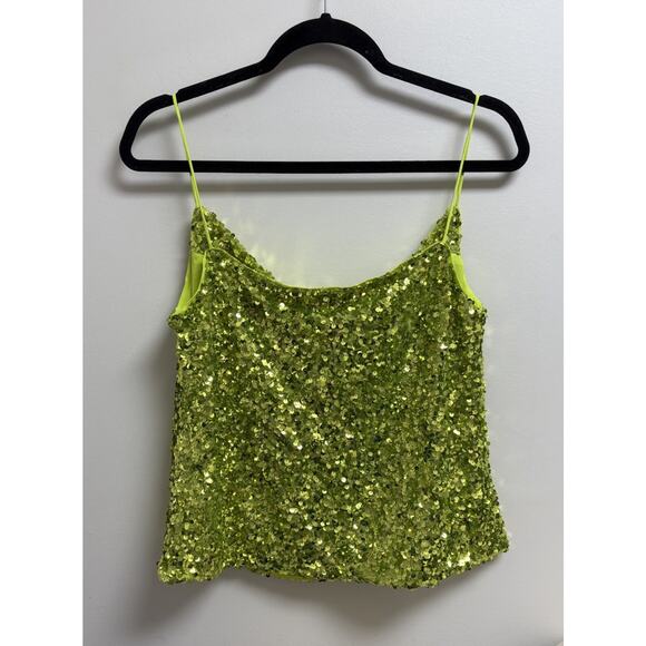 Sachin + Babi Lime Sequin Top - Picture 2 of 3